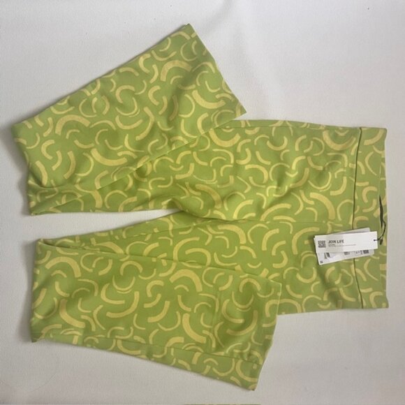 ZARA - Lime Green and Yellow High Rise Flare Leg Pants size M - Picture 10 of 12